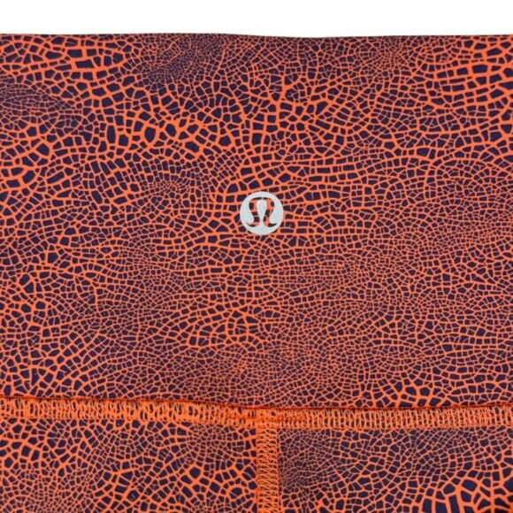LULULEMON Wunder Train High-Rise Crop 23" Size 6 Crackle Glaze Vintage Orange - Picture 8 of 9
